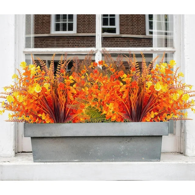 Scidweet 20 Pcs Artificial Fall Flowers, Fake Fall Decorations for Home Outdoor Autumn Garden Thanksgiving Decor