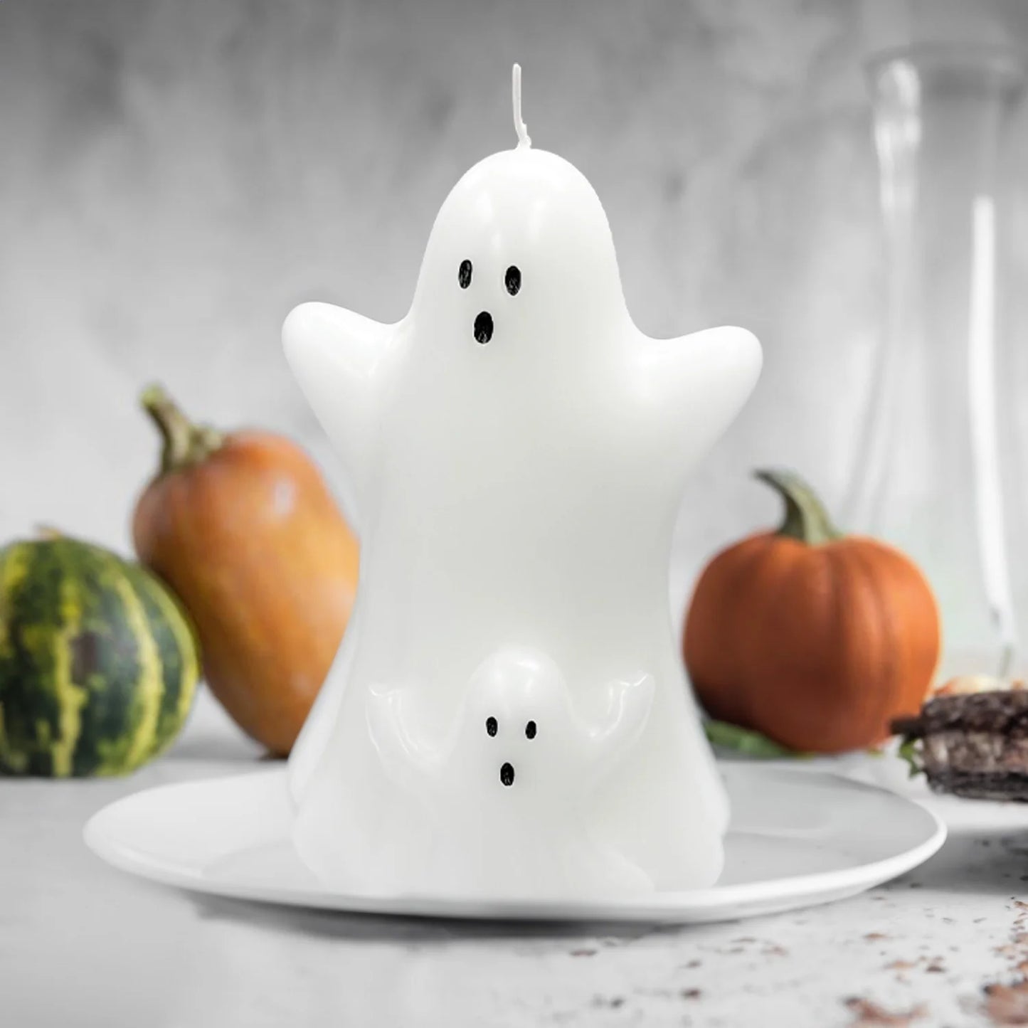 Mainstays Unscented Ghost Candle, 6.4 inches, White