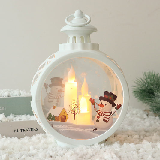 Christmas Decorations Candle Lights Retro Window Decorations