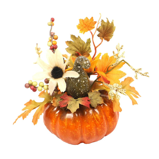 Artificial Pumpkin Maple Leaf Table Centerpiece Fall Wreaths Garlands Ornament