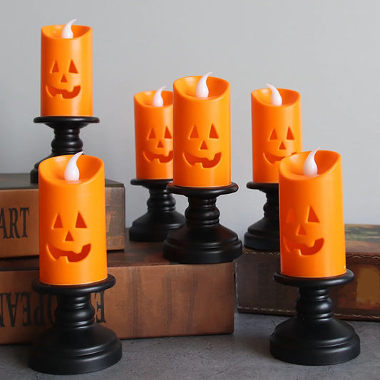 ESULOMP Halloween Decorations Thanksgivings Pumpkins Halloween LED Candle Light Halloween Decoration Pum-pkin Lantern