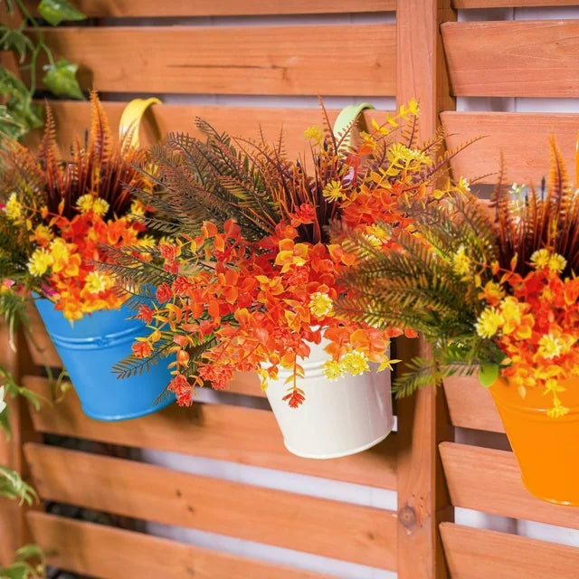 Scidweet 20 Pcs Artificial Fall Flowers, Fake Fall Decorations for Home Outdoor Autumn Garden Thanksgiving Decor